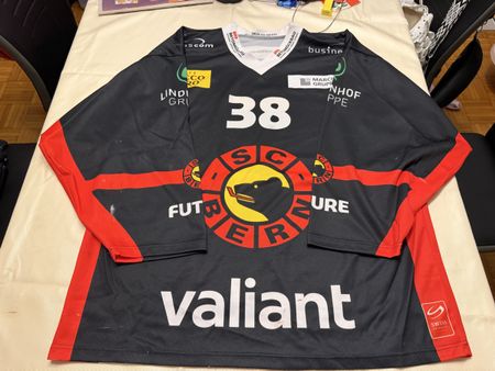 SC Bern Gameworntrikot Junioren Nummer 38 Grösse XL
