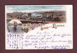 Gruss aus LUZERN - 1899 Litho Briquet