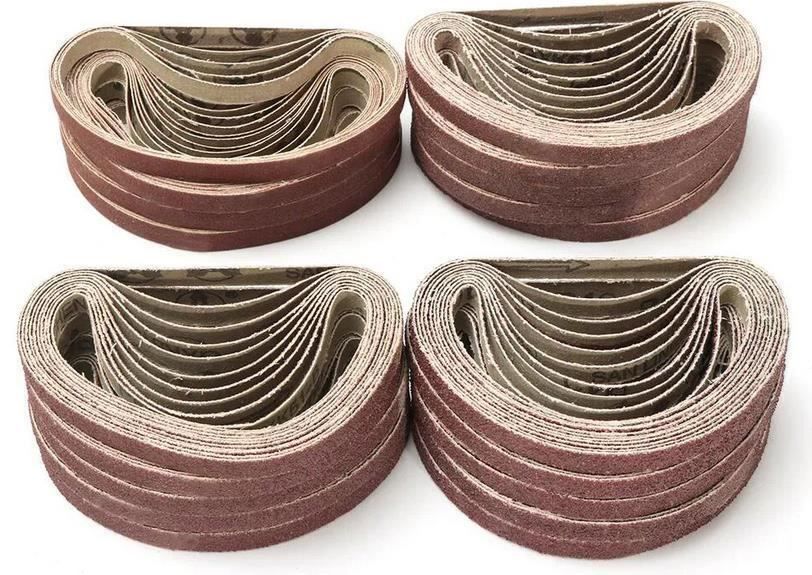 BGS DIY Schleifband-Set Für Bandschleifer - 5-tlg. Satz 75x533 Mm Mit Körnungen 40-60-80-120-240