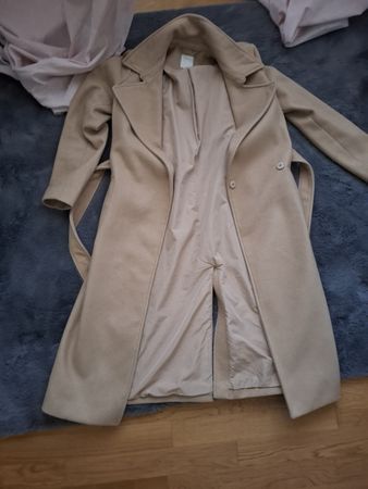 H&M Damen Mantel, Gr. XS, Beige, ideal für den Übergang!