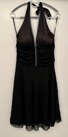Abendkleid/ Festkleid mit Strasssteinen und Glitzer
