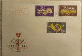 Sellos Suiza 1949  Federal Post in Switzerland FDC