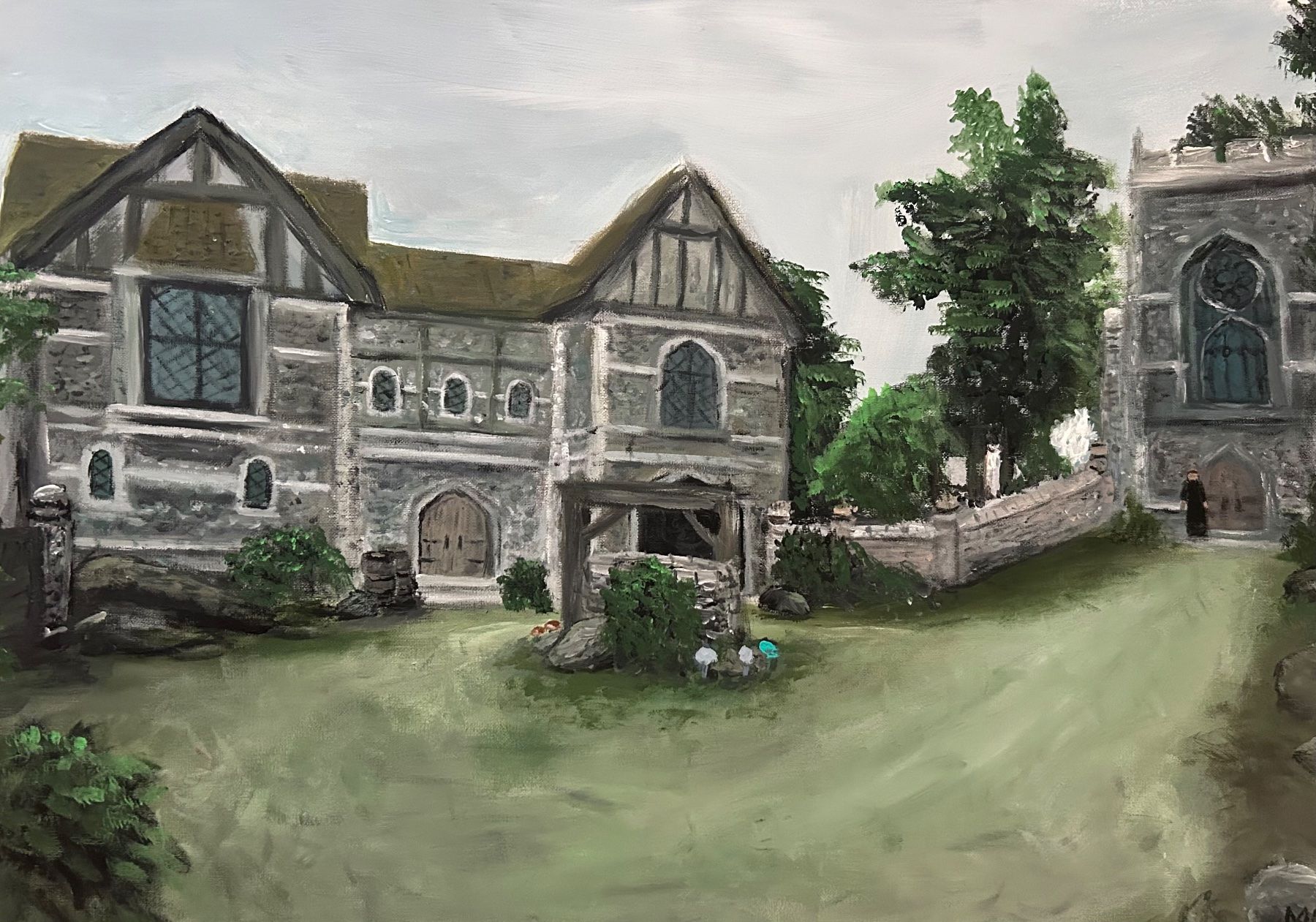Dipinti: Kloster Gemälde (Weynon Priory) 50x70cm – Nuovo e nell'imballaggio originale da Pfäffikon SZ venduto da Andrei_Moro_Kunst