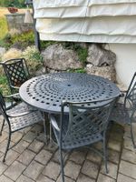 Gartentisch mit 4 Stühlen Aluminiumguss wetterfest