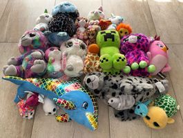 Grosses Set Kuscheltiere & Glubschaugentiere - guter Zustand