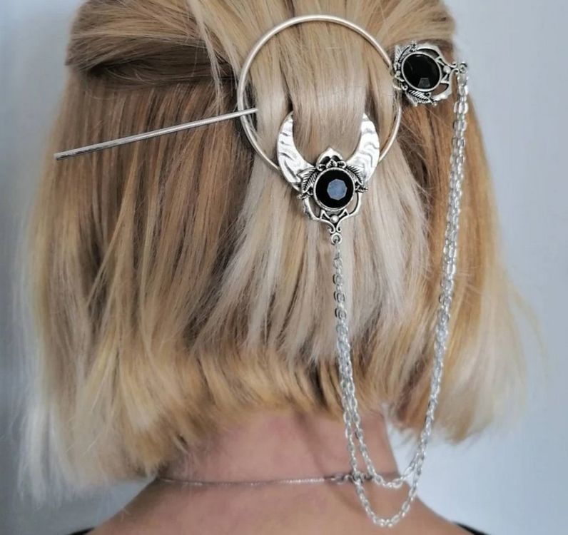 Haarspange Mit Gänseblümchen-Blumen – Silberfarben, 85 Mm, Mit Swarovski-Kristallen, Für Hochzeit & Party