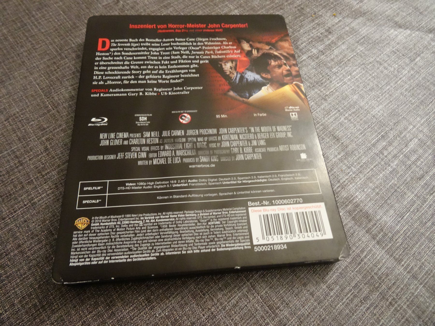 Tutti i DVDs: Die Mächte des Wahnsinns STEELBOOK BLU-RAY – Usato da Olten venduto da Disc-Verkauf 2