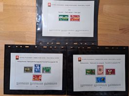 Lot Sammelblätter 1950er & 1960er, ungebraucht