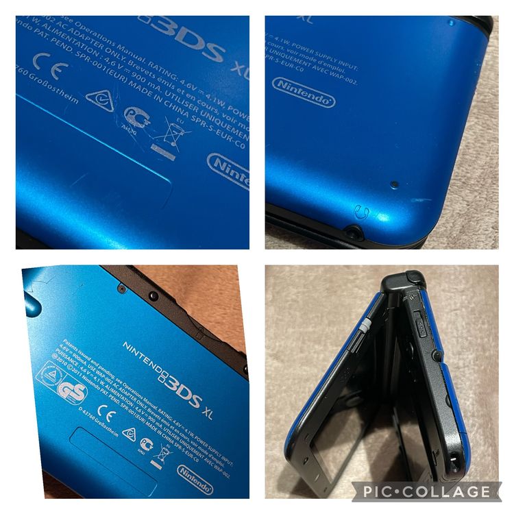 Nintendo 3DS XL Blau mit Memory Card ohne Stift u Ladekabel Kaufen