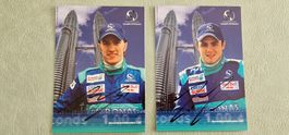 2 Autogrammkarten Nick Heidfeld Felipe Massa Sauber