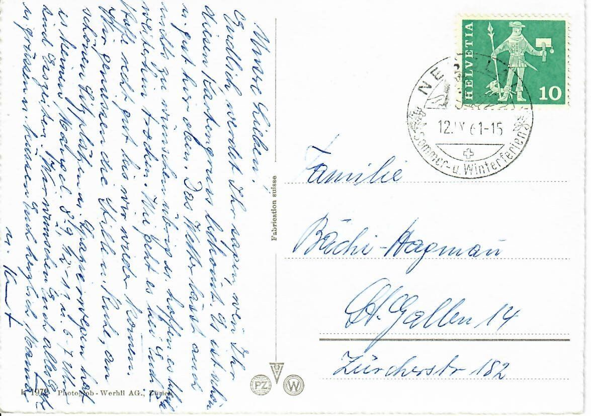 Cartoline postali: Nesslau - Neu St. Johann – Usato da Hochdorf venduto da Ziegel-16 1