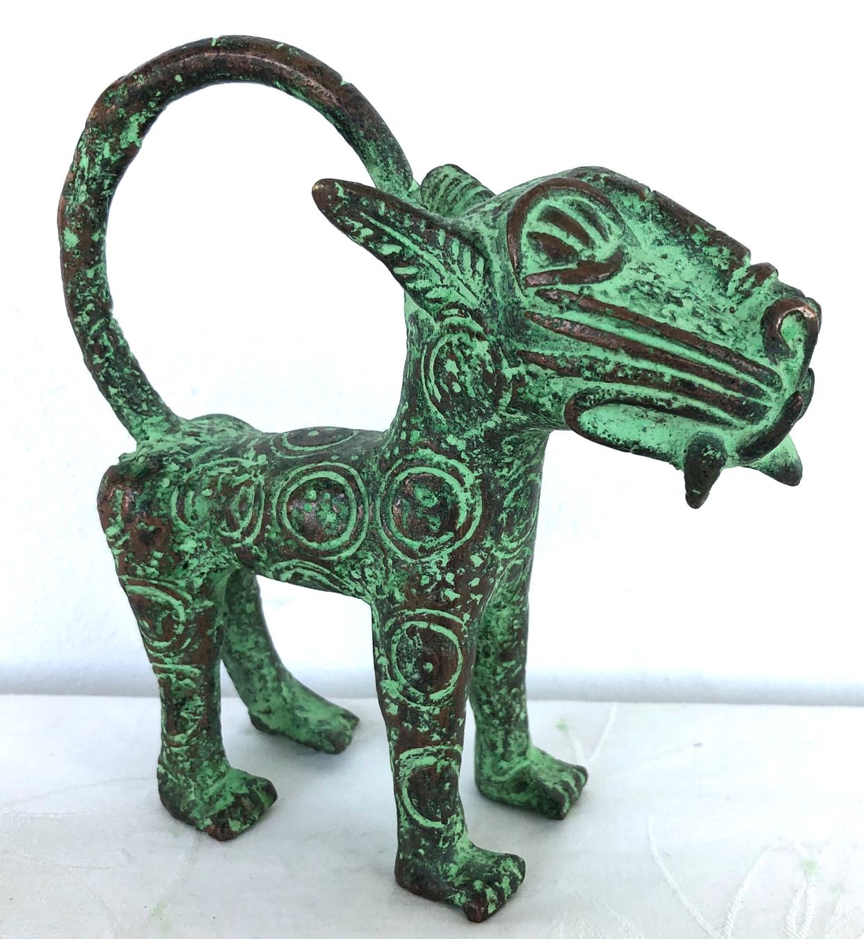 Sculture & Statue: feiner alter Leopard Bronze Benin Höhe 13,5 cm – Usato da Rüthi (Rheintal) venduto da Kunsthaus777 2