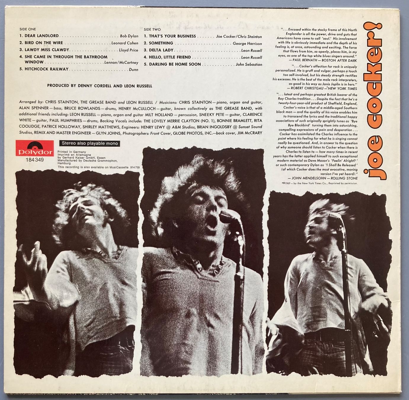 Schallplatten: JOE COCKER - JOE COCKER – Gebraucht aus Poliez-Pittet von Newtown-Records 1