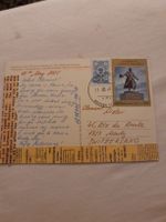 Carte postale de Russie, statue et timbres - Collection!