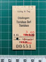 Düdingen - Thörishaus (Dorf), altes Billett, korrig. Preis