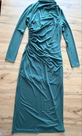 Zara, Elegantes, langes,  grünes Kleid, Gr M/36