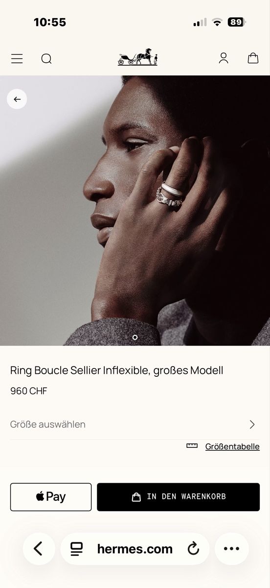 Hermès Anelli: Hermes Ring Boucle Sellier Inflexible, großes Modell – Nuovo e nell'imballaggio originale da Paradiso venduto da Under_sun 4
