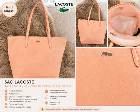 👜 Sac Lacoste – Taille moyenne – Très bon état