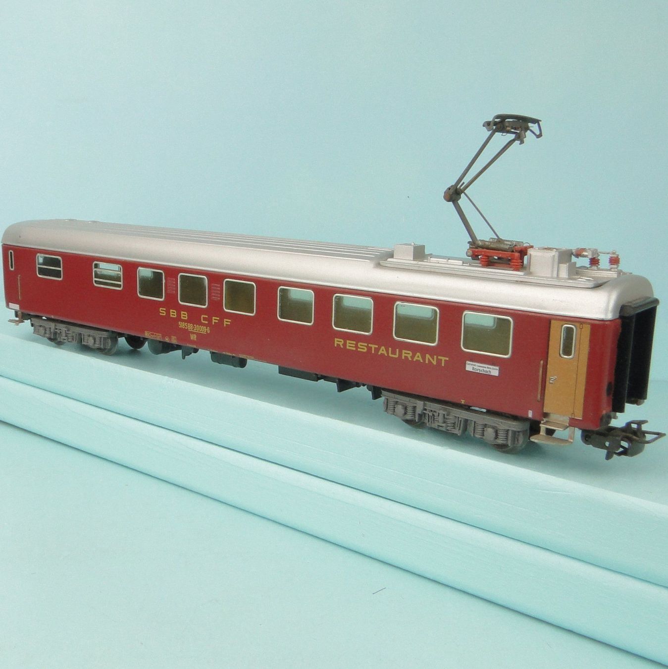 Märklin Modellini di ferrovie: Märklin 4060 SBB Restaurant Wagen, blech – Usato da Bülach venduto da cann11 4
