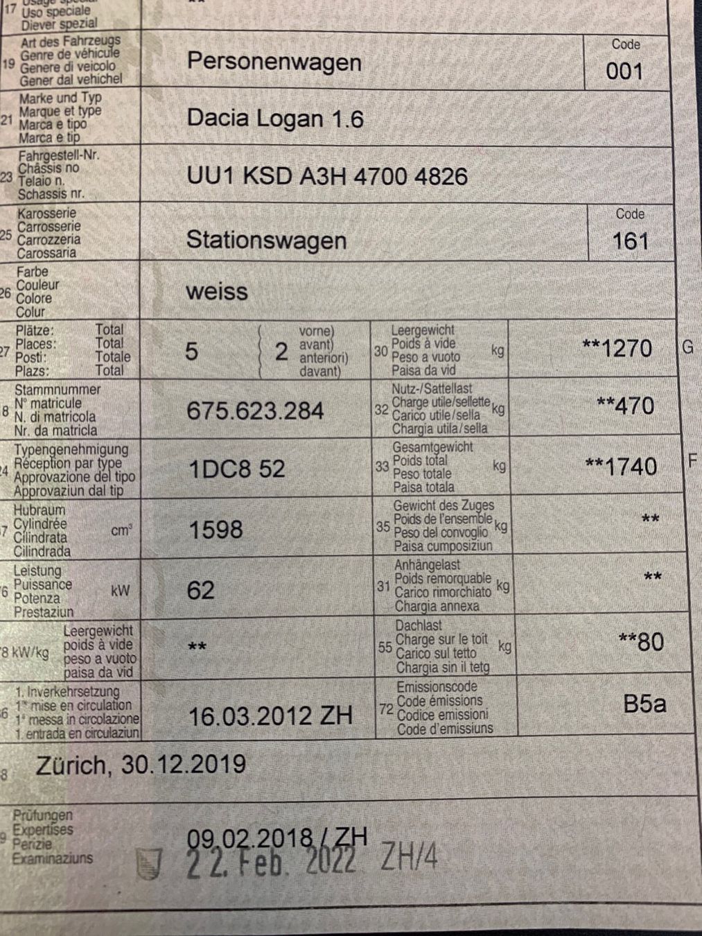 Dacia Autos: DACIA Logan 1.6 – Gebraucht aus Frauenfeld von gil_9tgc 9