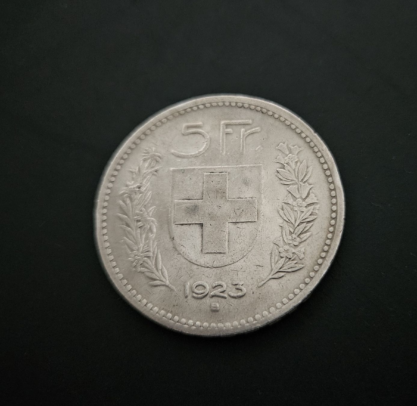 Tutti le monete: Grosser Fünfliber 1923 Silber – Usato da Winterthur venduto da ManuM88 2
