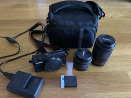 Digitalkamera Canon EOS M100 Set mit zwei Objektiven schwarz