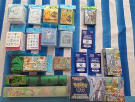 17-teiliges JP Pokemon Center Set; Sleeves, Deck Boxes