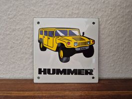 Emailschild Hummer Auto Logo Service Garage Emaille Schild