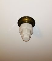 Art Déco Deckenleuchte aus gestuftem Milchglas