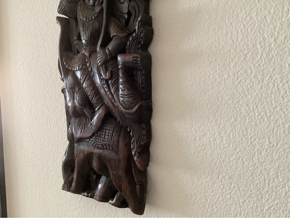 Sculture & Statue: Wandbild  Thailand Sawadee, Teak – Usato da Minusio venduto da scotch111 2