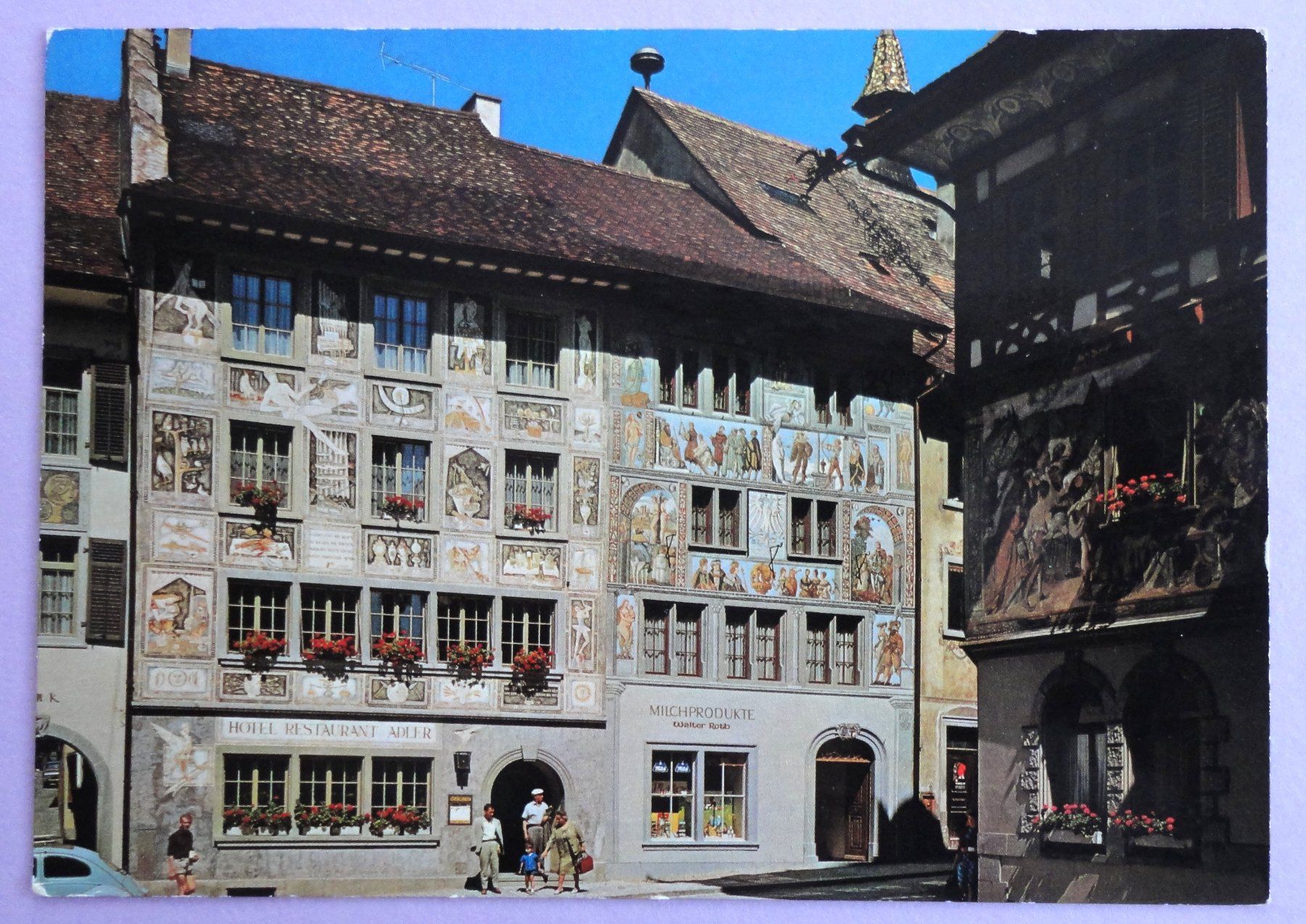 Cartoline postali: Stein am Rhein, Hotel-Rest. "Adler" – Usato da Fétigny venduto da Billy2miny
