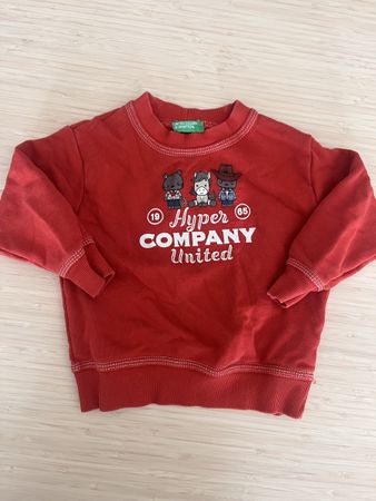 Sweatshirt couleur rouille, benetton, taille 92 État neuf 