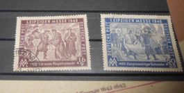 Briefmarken Leipziger Messe 1948 2er Set guter Zustand
