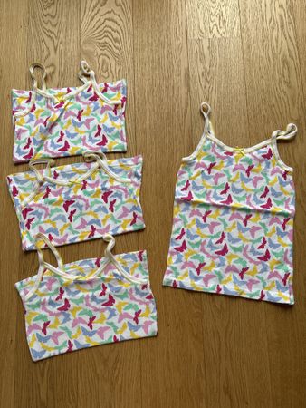 Lot de 4 débardeurs filles Naturaline (taille 122-128)
