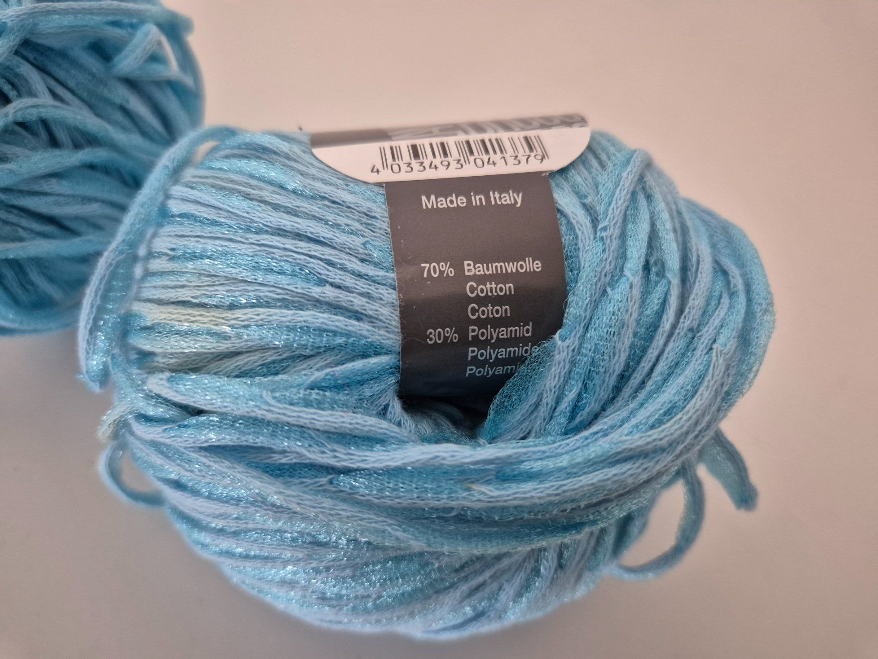 Lana: Stella Effektgarn blau 2 Knödel – Nuovo e nell'imballaggio originale da Aarburg venduto da NDK 3