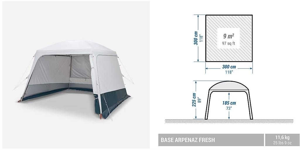 Zelte: Decathlon Quechua / Base Arpenaz L Zelt – Gebraucht aus Eschen von Mwidmer10