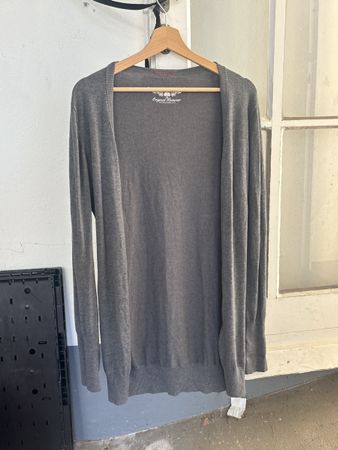 Replay Long Cardigan / Strickjacke in Grau - Gr. XL