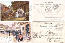 Sehr rar: Feldpostbureau VIII. Division, 2 AK Stempel 1902