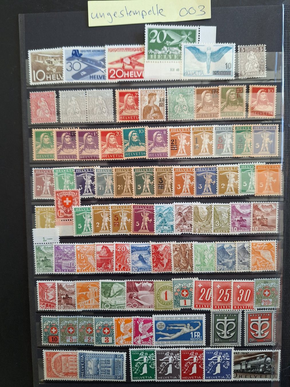 Alle Briefmarken: CH: ungestempelte (003) – Gebraucht aus Genolier von Antoine30 1