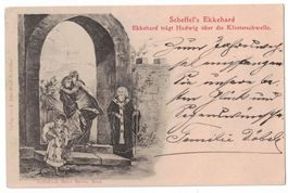Ekkehard trägt Hadwig über Klosterschwelle, gelaufen 1900
