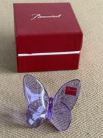 BACCARAT Lucky Crystal Lavender Butterfly Schmetterling