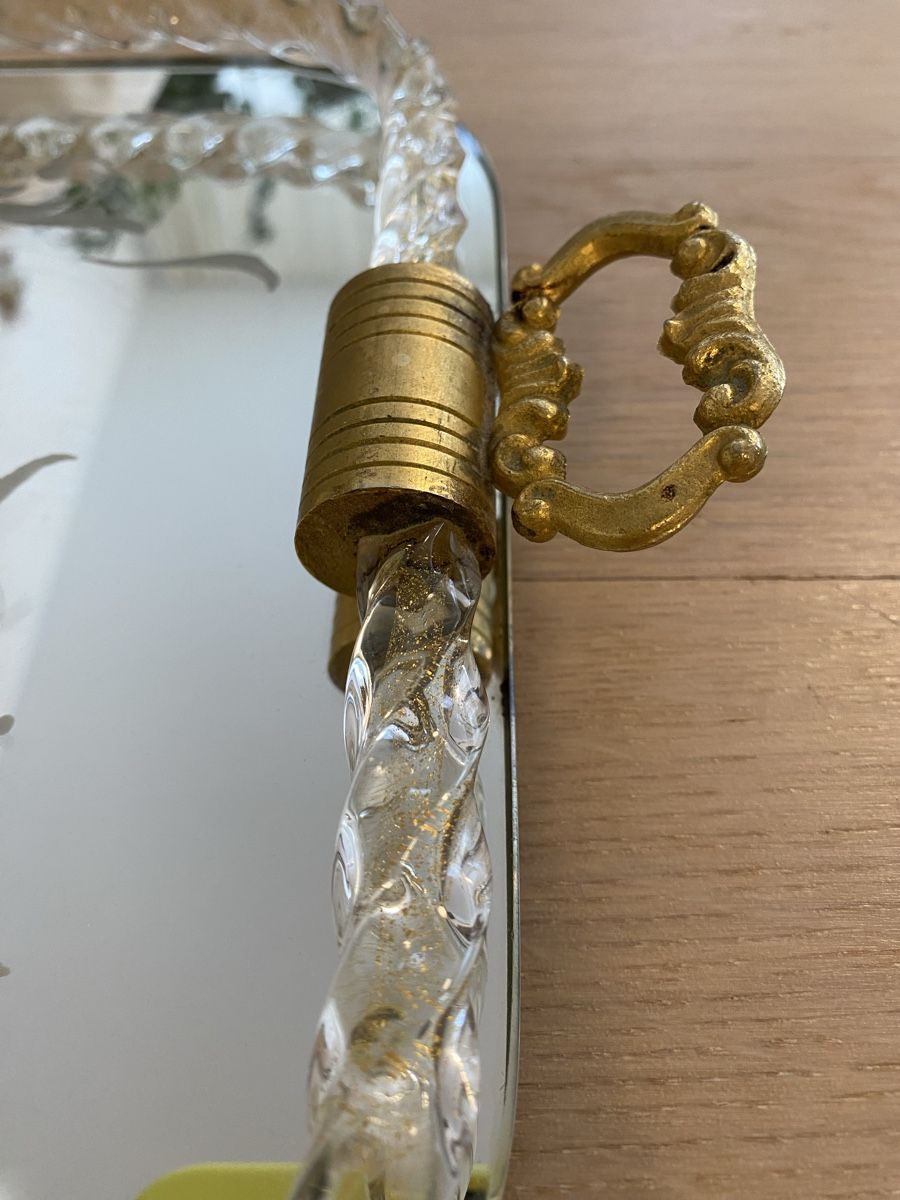 Murano Bicchieri: Italienisches Serviertablett aus Muranoglas – Usato da Galgenen venduto da Testus 1