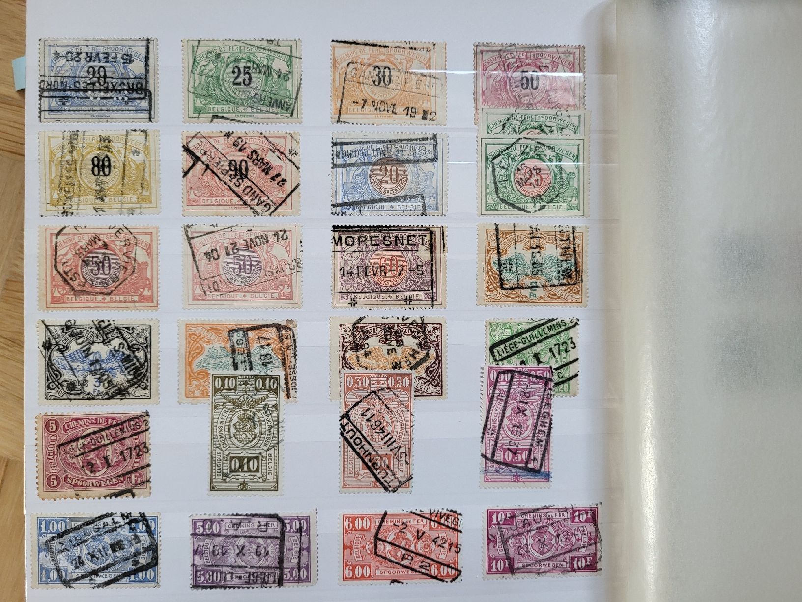 Tutti i francobolli: Belgien  -  Kleinlot Eisenbahnmarken – Usato da stäfa venduto da brandy66 1