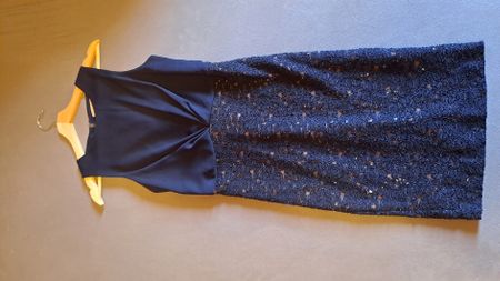 Anna Field Kleid, Gr. 34, Dunkelblau, festlich, Spitze