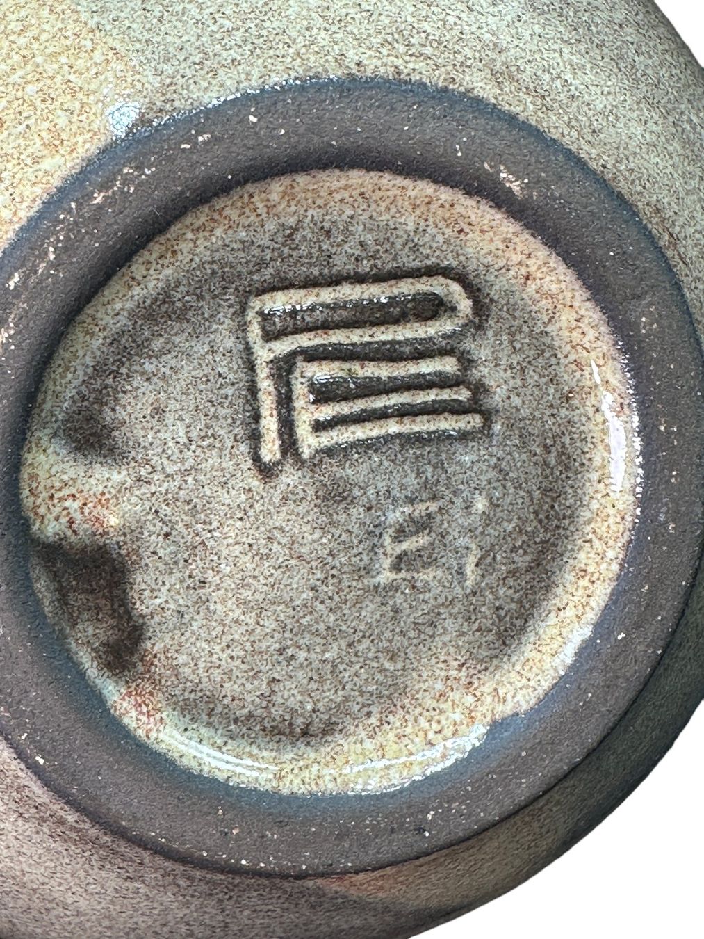Vasi & Recipienti: Superbe vase en grés d'art émaillé signé monogramme "PE" – Usato da Morges venduto da deco.vintage 1