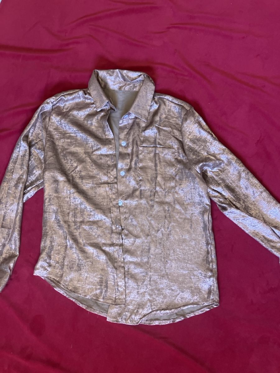 Blusen: Hemdbluse glänzend braun Groesse M neuwertig – Gebraucht aus Muralto von jac_hkz5 1