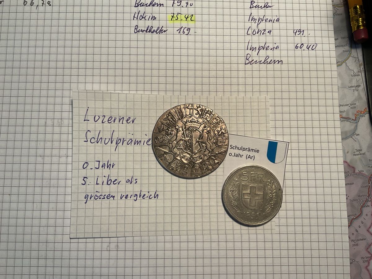 Medaglie: Schweizer Silber Münze Luzern – Usato da Ursenbach venduto da tho_8s6p 1