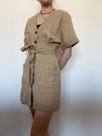 Sommerliches Kleid in beige von ZARA, Grösse XS