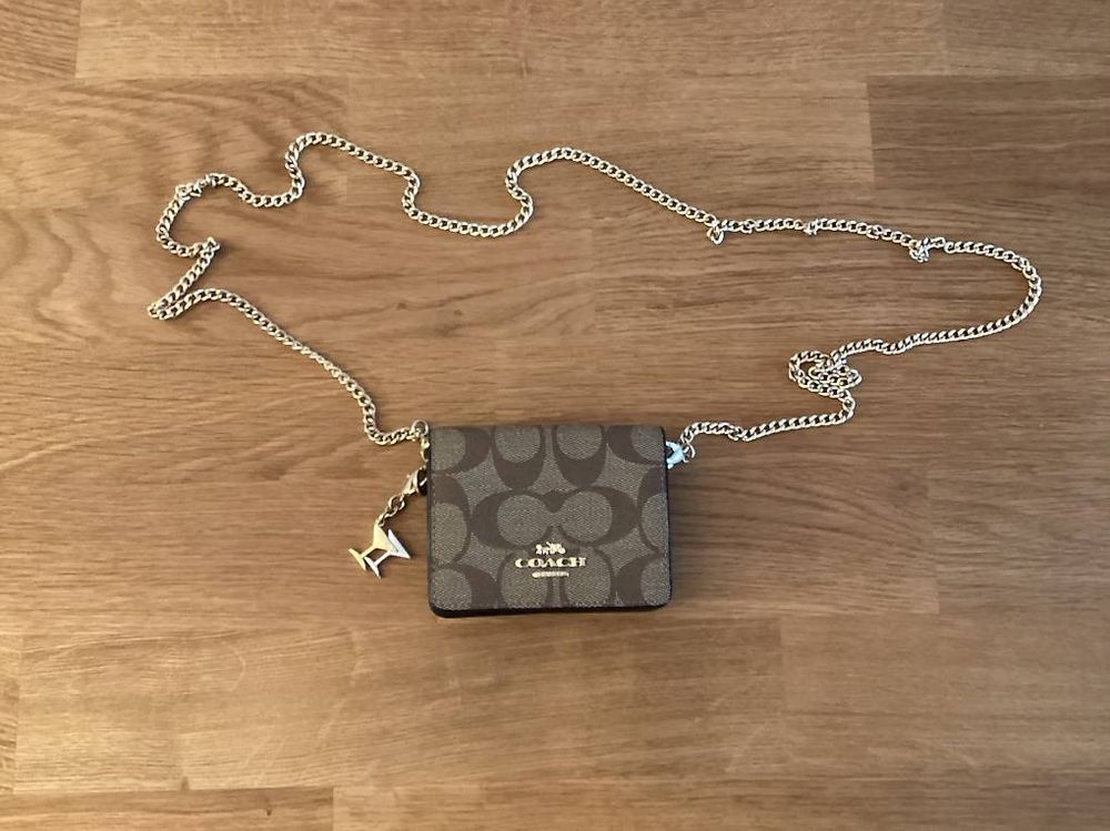 Coach Mini Wallet On A Chain In Signature Canvas (Neu (gemäss ...