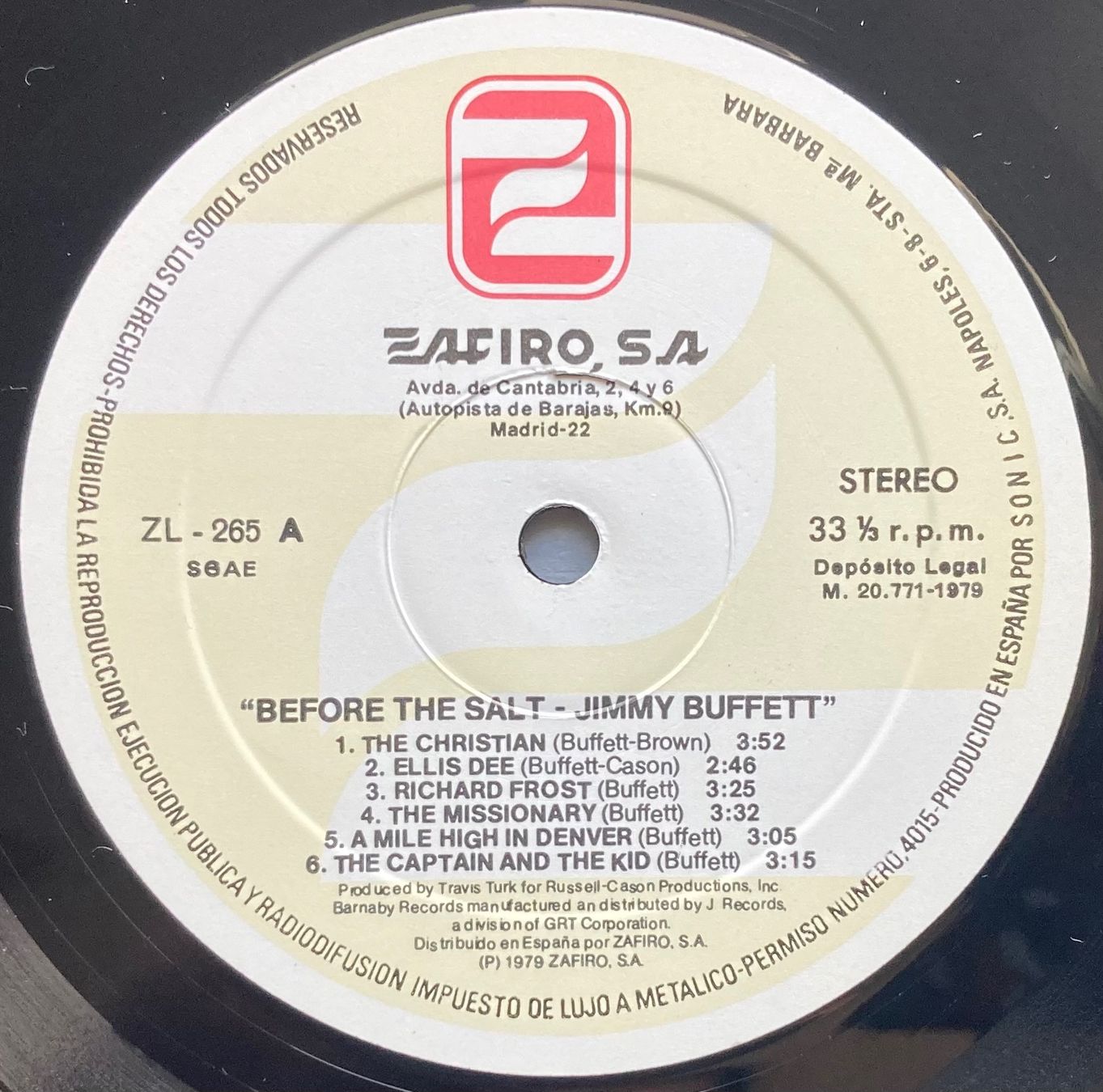 Dischi in vinile: JIMMY BUFFET - BEFORE THE SALT – Usato da Poliez-Pittet venduto da Newtown-Records 3